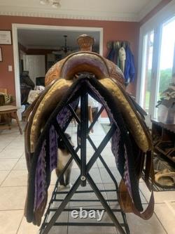 Brown 16 in Silver Mesa Western Show Saddle, Used