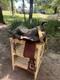 Brown Leather Pleasure/trail Western Saddle 15 In Traditional Design With Horn