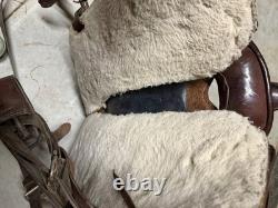 Brown Leather Traditional Pleasure Trail Saddle 16 in