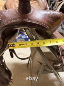 Brown Leather Traditional Pleasure Trail Saddle 16 in