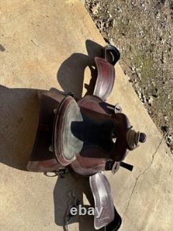 Brown Leather Western Pleasure Trail Saddle Traditional Design