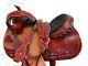 Brown Leather Western Saddle Used Trail Pleasure Barrel Leather Tack 15 16 17 18