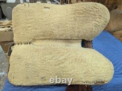 Brown/Red Leather Horse Saddle with Stirrups