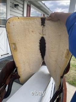 Brown Tooled Leather Show Saddle 15 in Traditional Western Leather