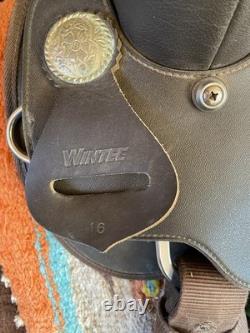 Brown Wintec Western Saddle. 16 Inch Seat. Triple E Cinch, Upgraded Stirrups
