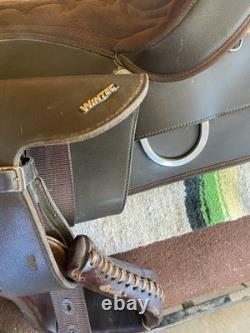 Brown Wintec Western Saddle. 16 Inch Seat. Triple E Cinch, Upgraded Stirrups