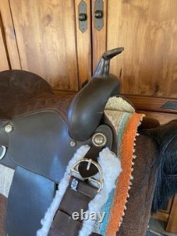 Brown Wintec Western Saddle. 16 Inch Seat. Triple E Cinch, Upgraded Stirrups