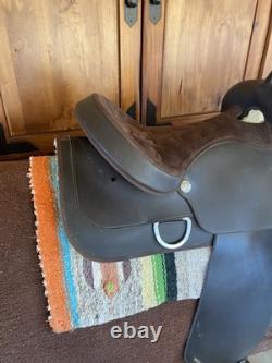 Brown Wintec Western Saddle. 16 Inch Seat. Triple E Cinch, Upgraded Stirrups