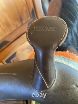 Brown Wintec Western Saddle. 16 Inch Seat. Triple E Cinch, Upgraded Stirrups