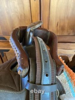 Brown Wintec Western Saddle. 16 Inch Seat. Triple E Cinch, Upgraded Stirrups