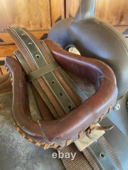 Brown Wintec Western Saddle. 16 Inch Seat. Triple E Cinch, Upgraded Stirrups