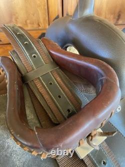 Brown Wintec Western Saddle. 16 Inch Seat. Triple E Cinch, Upgraded Stirrups