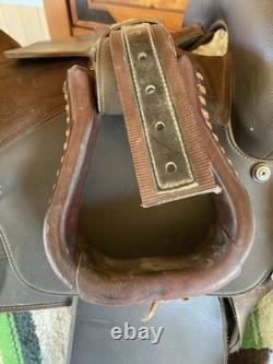 Brown Wintec Western Saddle. 16 Inch Seat. Triple E Cinch, Upgraded Stirrups