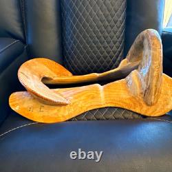 Brown Wood Western Saddle Tree Frame 15 in Traditional Design for Horse
