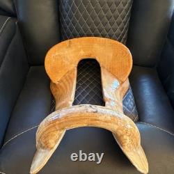 Brown Wood Western Saddle Tree Frame 15 in Traditional Design for Horse