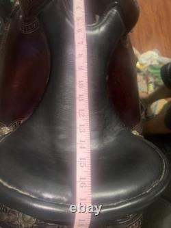 C-M-17 17 In Western Horse Saddle American Leather Flex Tree Trail Hilason