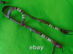 CHAMPION TURF Unused RAWHIDE Braid Tack SETHEADSTALLBREAST COLLARSplit REINS