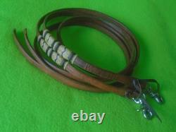 CHAMPION TURF Unused RAWHIDE Braid Tack SETHEADSTALLBREAST COLLARSplit REINS