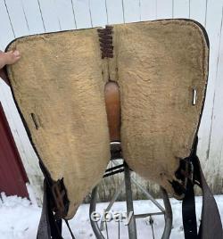 CIRCLE Y Western Pleasure SILVER SHOW Saddle 15 Tooled Leather LOVELY