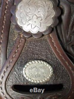 CIRCLE Y show saddle with sterling silver 15 western