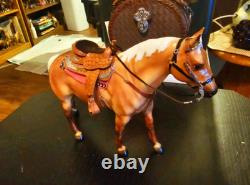 CM LSQ traditional Western Saddle Set Inc Palomino Breyer Quarter Horse Gelding