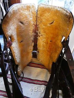 CONWAY vintage western custom wade saddle Sterling buckles conchos breastcollar