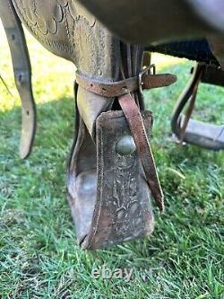 Carl Carlock Saddle Co. Vintage 1940-60's Western Saddle Stamped WithMakers Mark