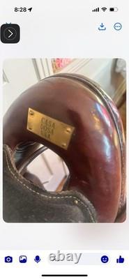 Casa Dos A Brown Leather Western Saddle with Stirrups, Tack, Brass Plate CASA