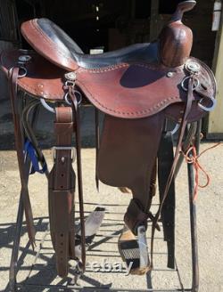 Cashel 16 in Brown Leather Traditional Western Pleasure/Trail Saddle