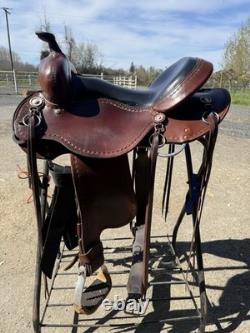 Cashel 16 in Brown Leather Traditional Western Pleasure/Trail Saddle Cashel 16 in Brown Leather Traditional Western Pleasure/Trail Saddle
