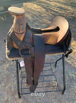 Charro Saddle Vintage 13 Seat Mexican Western Horse Tack