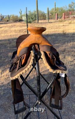 Charro Saddle Vintage 13 Seat Mexican Western Horse Tack