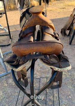 Charro Saddle Vintage 13 Seat Mexican Western Horse Tack