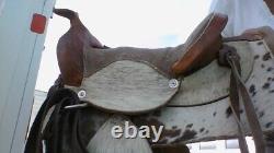 Child's Cowhide-On Western Saddle 10 seat brown & tan beauty LIL COWBOY/COWGIRL