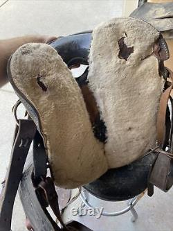 Child's Horse Saddle 12 601 Leather Western Riding Tooled Leather Extras! Lot 8