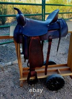 Circle A Hand Crafted 16 seat 7 Gullet Western Saddle