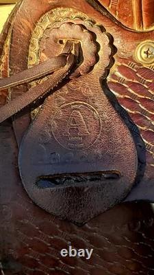 Circle A Hand Crafted 16 seat 7 Gullet Western Saddle