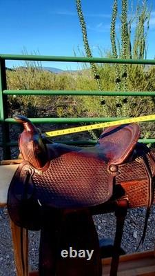 Circle A Hand Crafted 16 seat 7 Gullet Western Saddle