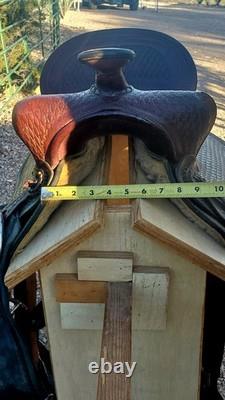 Circle A Hand Crafted 16 seat 7 Gullet Western Saddle