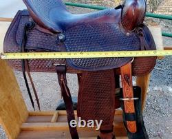 Circle A Hand Crafted 16 seat 7 Gullet Western Saddle