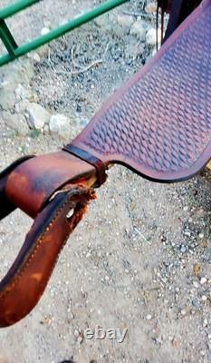 Circle A Hand Crafted 16 seat 7 Gullet Western Saddle