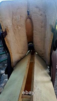 Circle A Hand Crafted 16 seat 7 Gullet Western Saddle