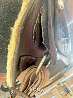 Circle S Roping Saddle 16 1/2 Inch Seat Western Cowboy Tooled Leather Horse Cow