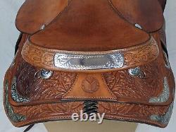 Circle Y 13 Western Trail/Show Saddle suede seat equitation vintage silver