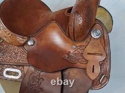 Circle Y 13 Western Trail/Show Saddle suede seat equitation vintage silver