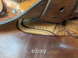 Circle Y 13 Western Trail/Show Saddle suede seat equitation vintage silver