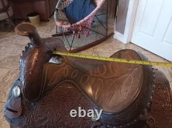 Circle Y 15 in Brown Leather Western Pleasure Trail Saddle Traditional Design