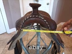 Circle Y 15 in Brown Leather Western Pleasure Trail Saddle Traditional Design