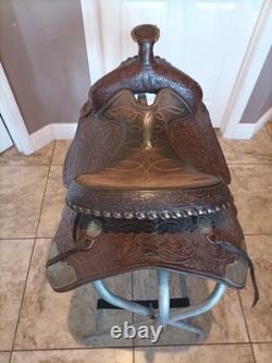 Circle Y 15 in Brown Leather Western Pleasure Trail Saddle Traditional Design