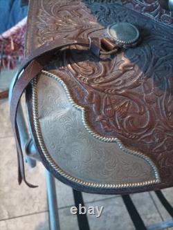 Circle Y 15 in Brown Leather Western Pleasure Trail Saddle Traditional Design